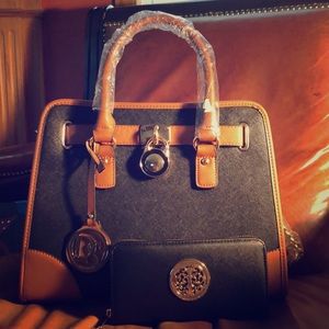 Brown and Black purse